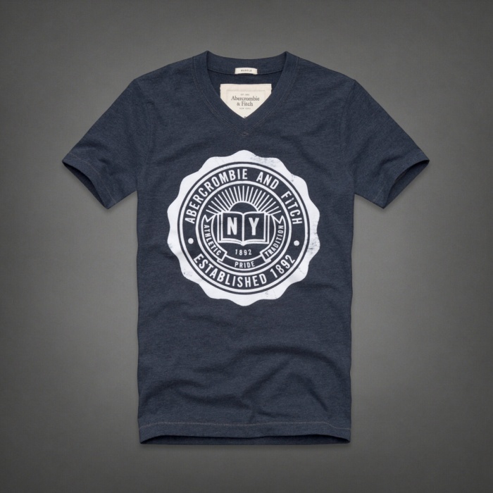 Abercrombie Fitch Hombres cuello en V Corto Remera AF5560